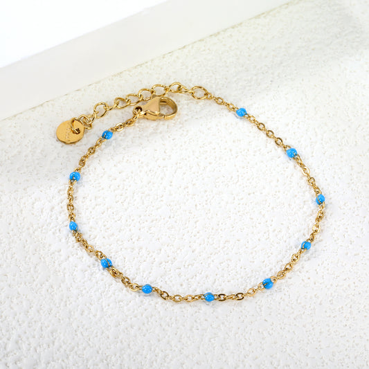 Azure Beaded Bracelet