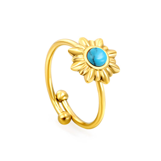Turquoise Bloom Ring